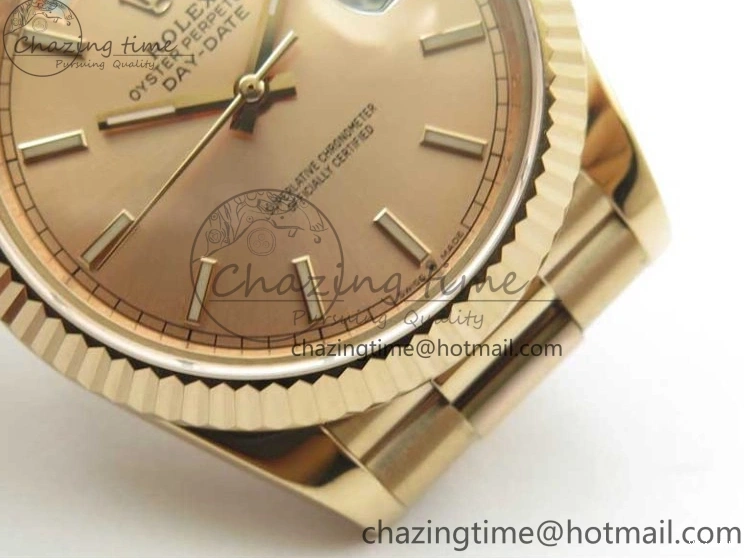 on 904 228239 Day-Date Version Dial President Stick Markers A2836 Bracelet RG RG RG New BP Dial 40mm 0313